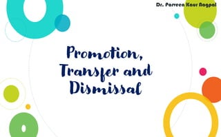 Dr. Parveen Kaur Nagpal
Promotion,
Transfer and
Dismissal
 
