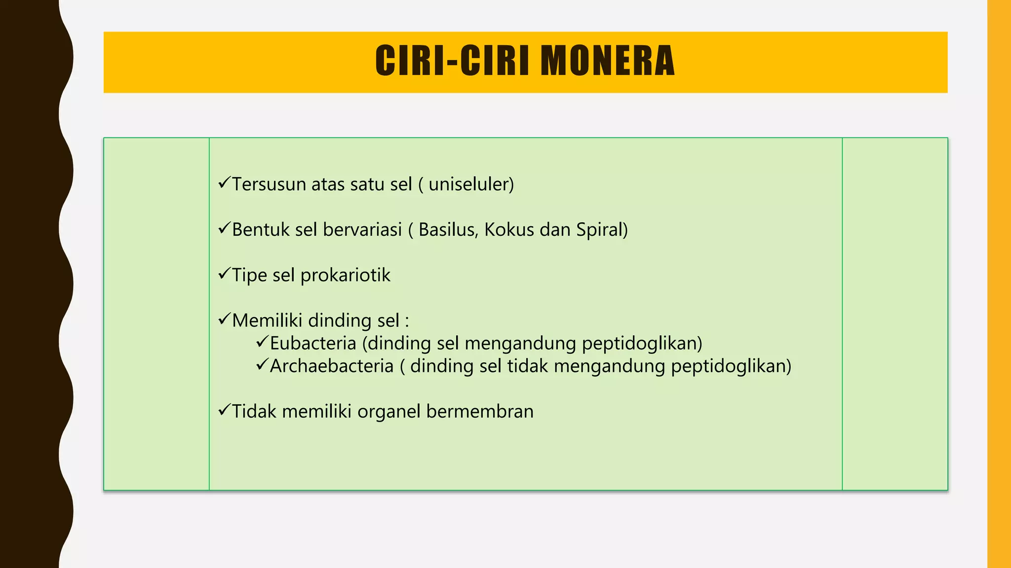 kingdom monera (bakteri & cyanobacteria) | PPTX