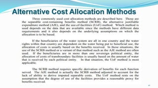 Alternative Cost Allocation Methods
42
 