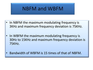 Nbfm Modulation frequency modulation | PPTX