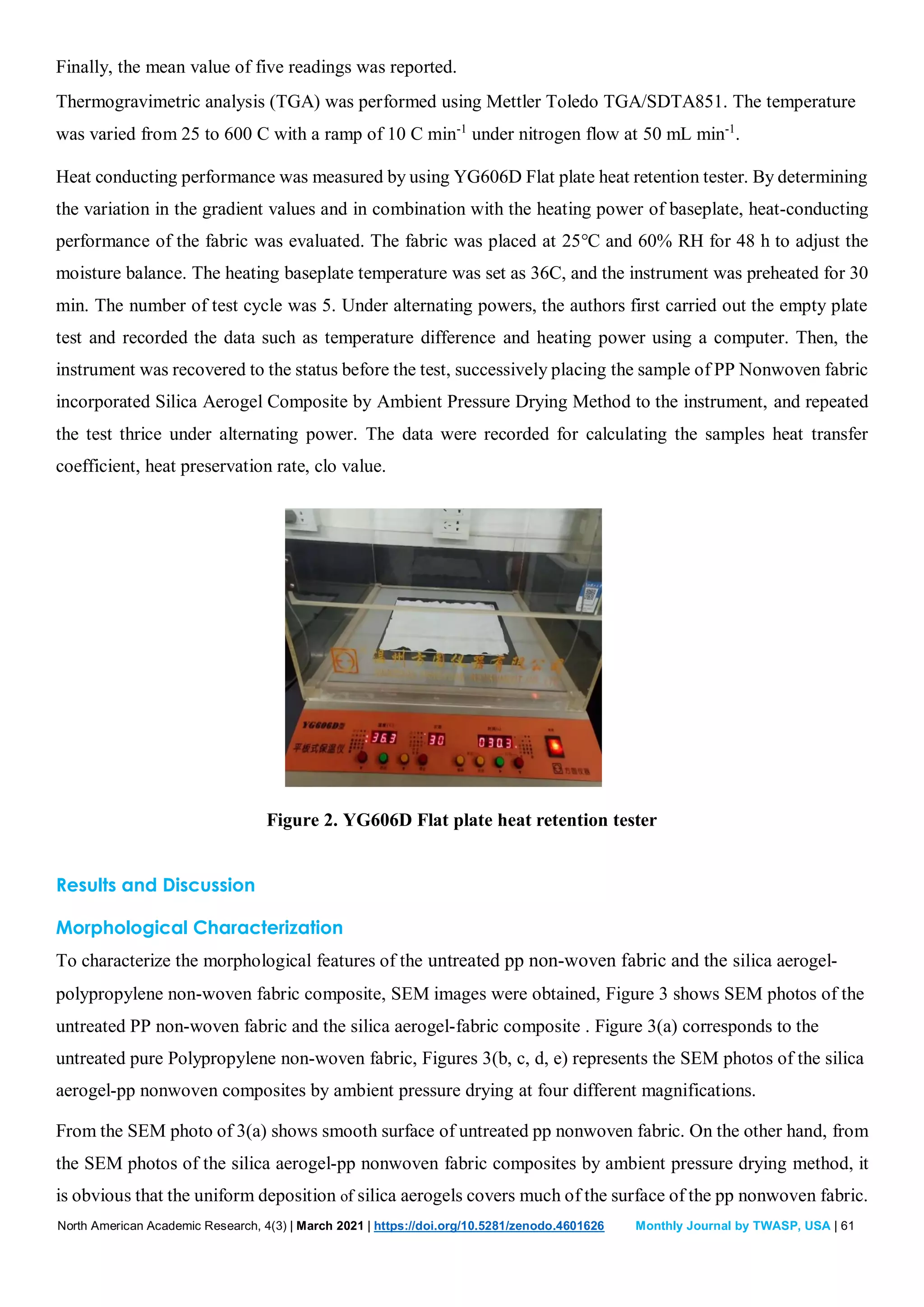 Preparation and Characterization of Silica Aerogel Incorporated ...