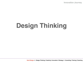Sunil Sangra Design Thinking | Creativity | Innovation | Strategy Consulting | Training | Coaching
Innovation Journey
Design Thinking
 