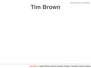 Sunil Sangra Design Thinking | Creativity | Innovation | Strategy Consulting | Training | Coaching
Innovation Journey
Tim Brown
 