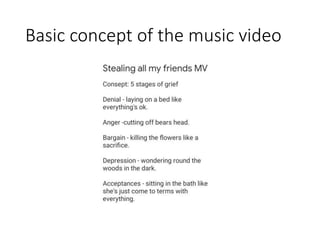 Basic concept of the music video
 