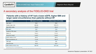 Alejandro Recio Mayoral
FIDELIO-DKD trial. Heart Failure 2021
Gerasimos Filippatos´s presentation. HF 2021
A secondary analysis of the FIDELIO-DKD trial