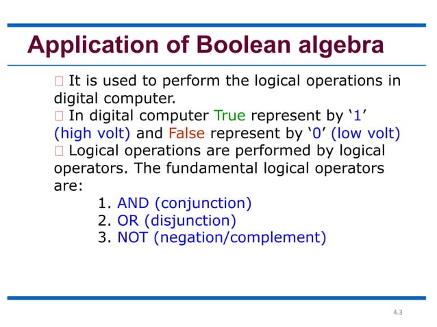 5.boolean algebra | PPT