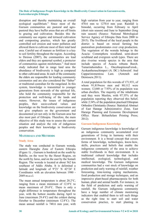 The Role of Indigenous People Knowledge in the Biodiversity ...