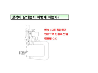 냉각이 잘되는지 어떻게 아는가?

연속 10회 통전하여

맨손으로 만질수 있을
정도면 O.K

☞

 