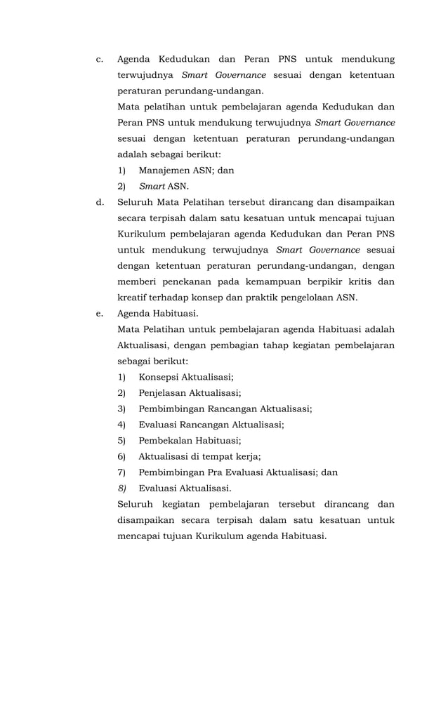 Keputusan Kepala LAN Kurikulum Latsar CPNS