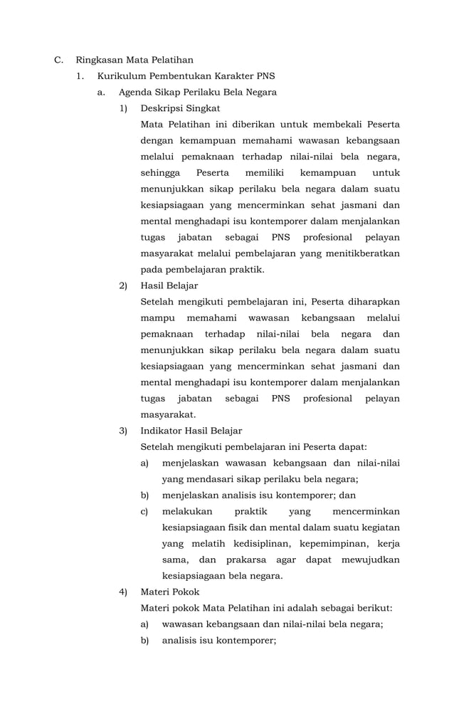 Keputusan Kepala LAN Kurikulum Latsar CPNS