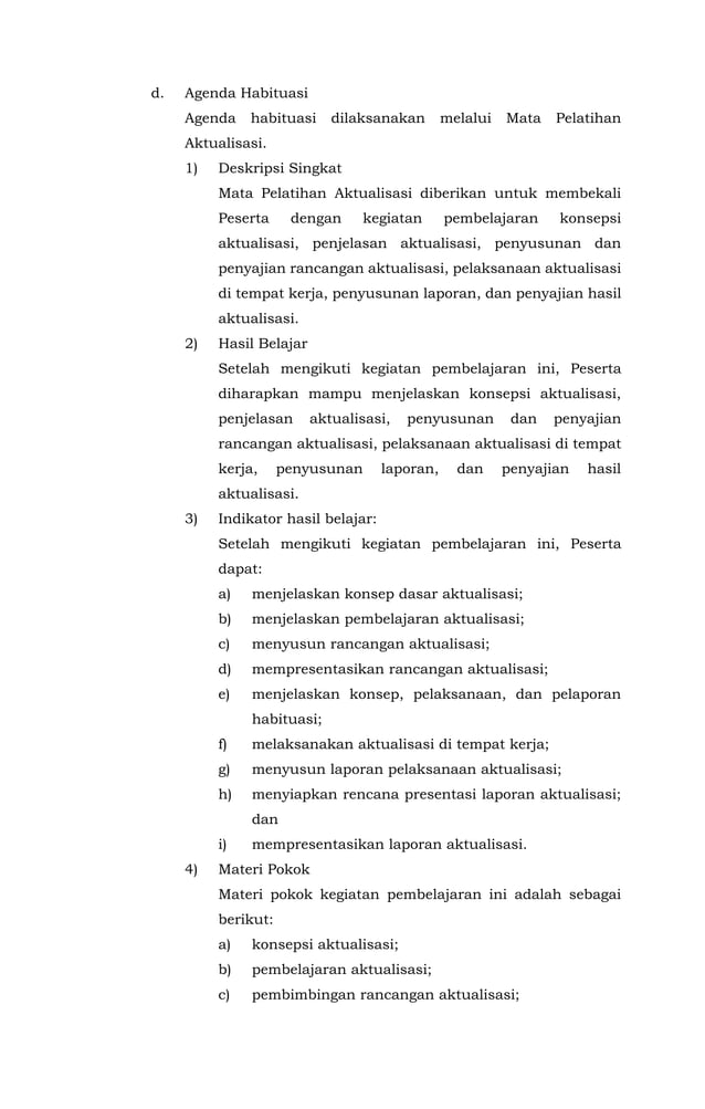 Keputusan Kepala LAN Kurikulum Latsar CPNS