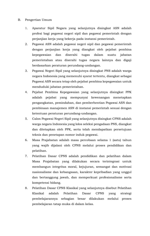 Keputusan Kepala LAN Kurikulum Latsar CPNS