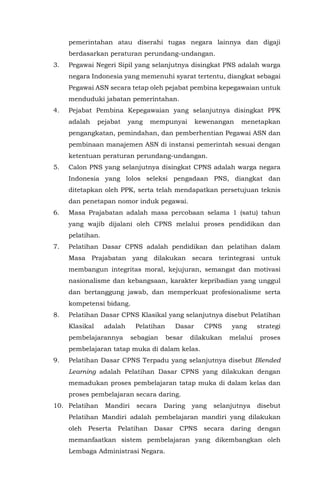 Keputusan Kepala LAN Pedoman Penyelenggaraan Latsar CPNS  PDF