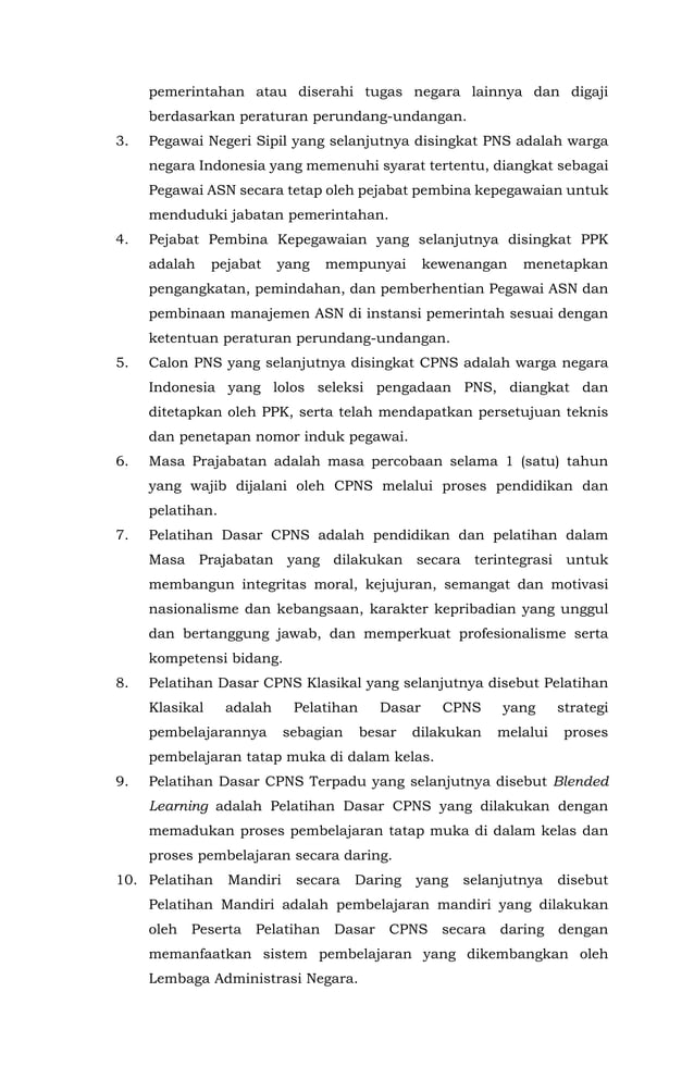 Keputusan Kepala LAN Pedoman Penyelenggaraan Latsar CPNS