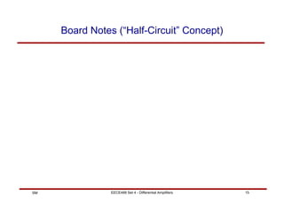 EECE488 Set 4 - Differential Amplifiers 15
SM
Board Notes (“Half-Circuit” Concept)
 