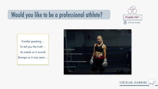 SPEAKING PART 1


2/3 min in total
Would you like to be a professional athlete?
Frankly speaking ...


To tell you the truth ...


As simple as it sounds


Strange as it may seem ...
 