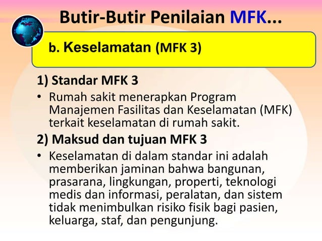 Manajemen Fasilitas Dan Keselamatan MFK BimTek Standar AKREDITASI 