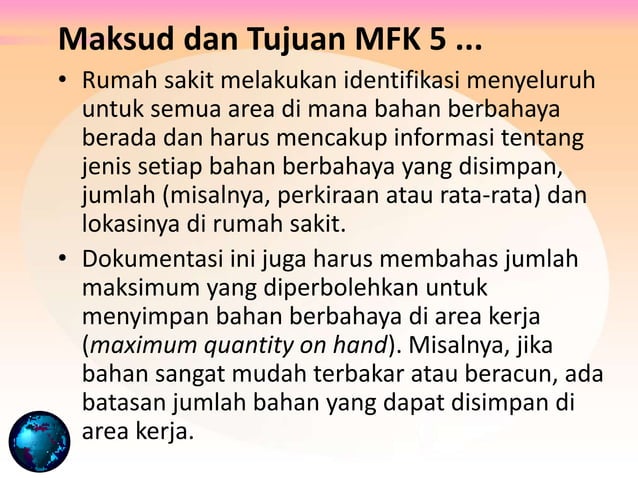 Manajemen Fasilitas Dan Keselamatan MFK BimTek Standar AKREDITASI 