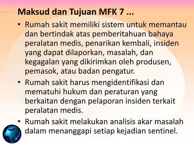 Manajemen Fasilitas Dan Keselamatan MFK BimTek Standar AKREDITASI 