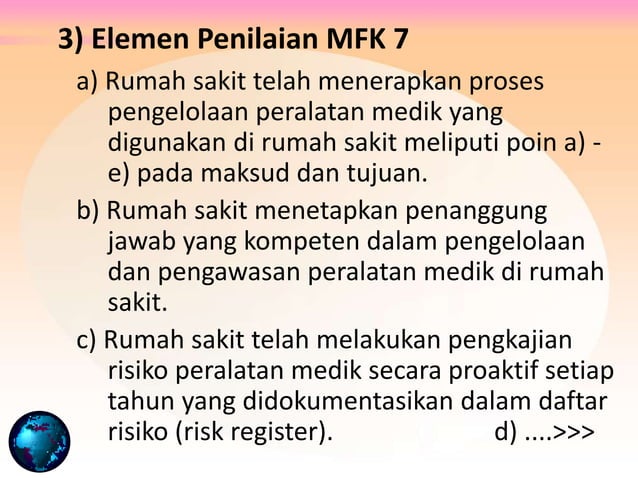 Manajemen Fasilitas Dan Keselamatan MFK BimTek Standar AKREDITASI 