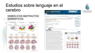 Estudios sobre lenguaje en el
cerebro
SIMBÓLICOS ABSTRACTOS
SEMÁNTICOS:
 