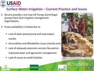 Boosting Crop Intensification in southern Bangladesh: how surface water irrigation can put into scale?