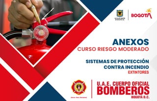 CURSO RIESGO MODERADO
ANEXOS
EXTINTORES
SISTEMAS DE PROTECCIÓN
CONTRA INCENDIO