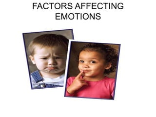 FACTORS AFFECTING
EMOTIONS
 
