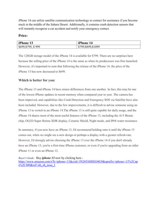 iPhone 13 vs iPhone 14 | PDF