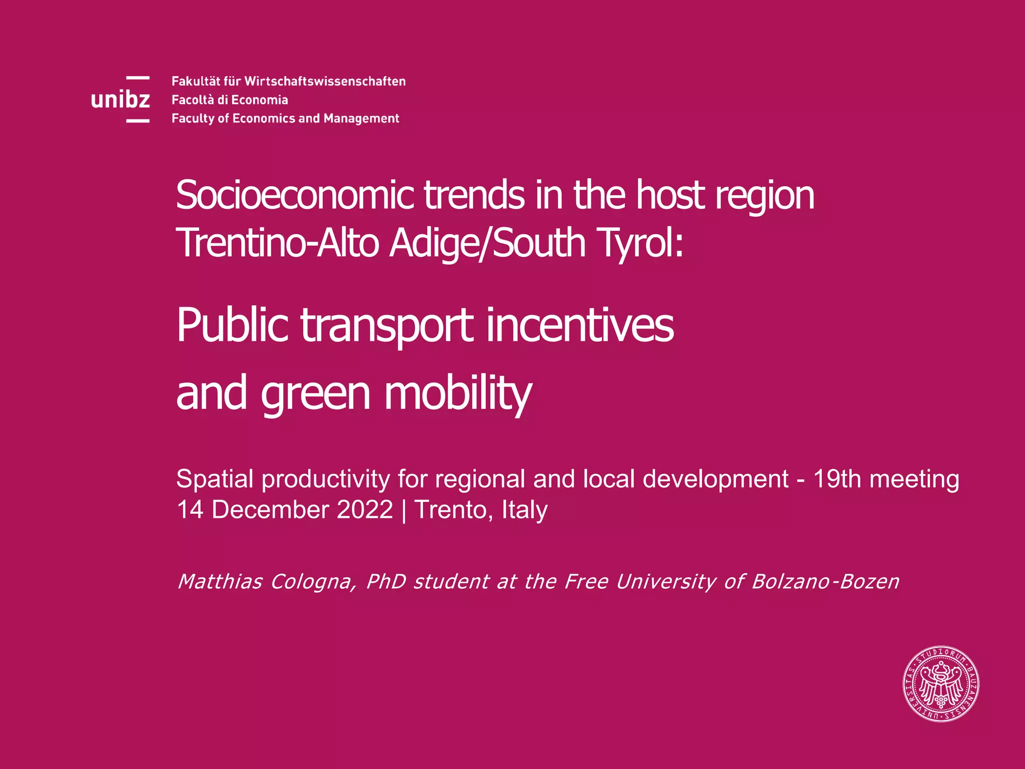 Transportatio Incentive Public transport incentives and green mobility - Mattia Cologna | PDF