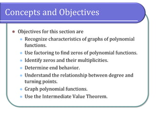 5.3 graphs of polynomial functions - college algebra |... 5.3 Graphs of Polynomial Functions | PDF
