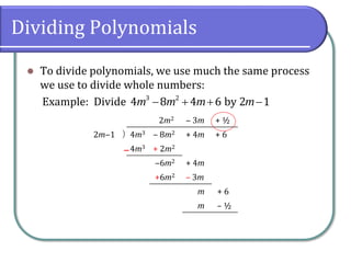 5.4 Dividing Polynomials | PDF