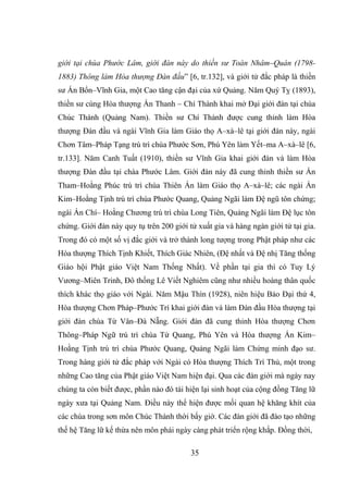 giới tại chùa Phước Lâm, giới đàn này do thiền sư Toàn Nhâm–Quán (1798-
1883) Thông làm Hòa thượng Đàn đầu” [6, tr.132], v...