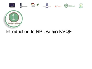 Introduction to RPL within NVQF
 