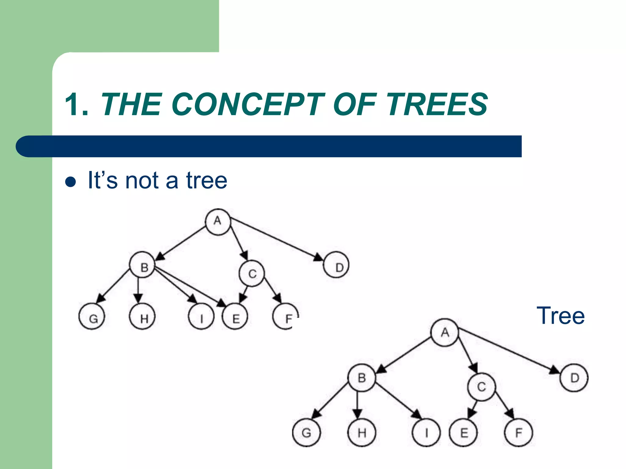 1. THE CONCEPT OF TREES
 It’s not a tree
Tree
 