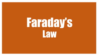 Faraday’s
Law
 