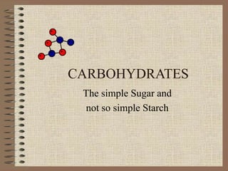 CARBOHYDRATES
The simple Sugar and
not so simple Starch
 
