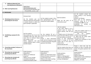 Daily Lesson Log in English-2nd Quarter.docx | Homework and Study ...