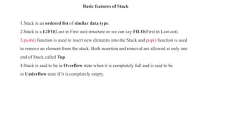 Stack in Data Structure | PPT | Programming Languages | Computing