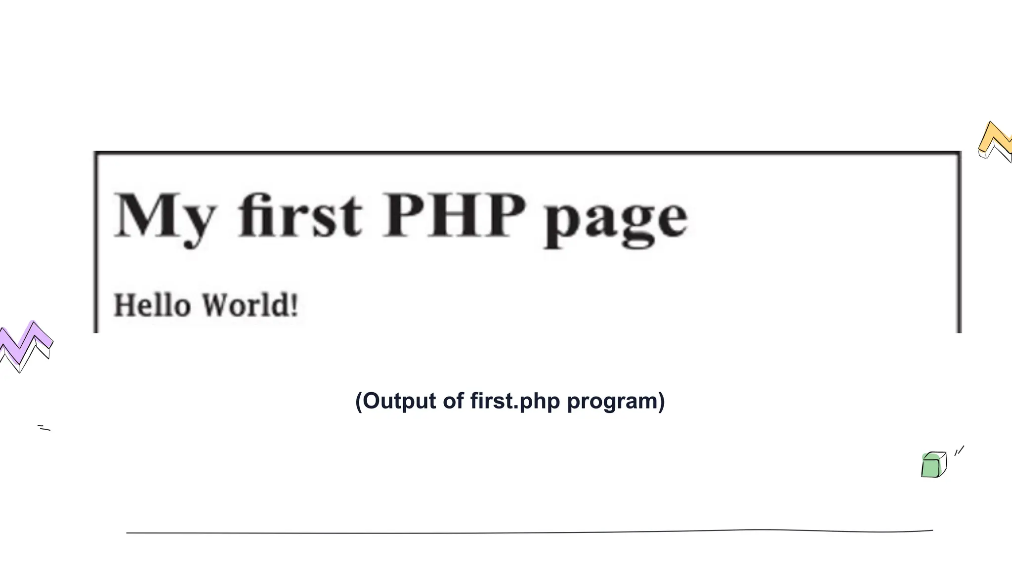 (Output of first.php program)
 