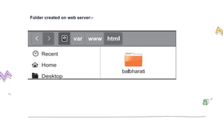 Folder created on web server:-
 