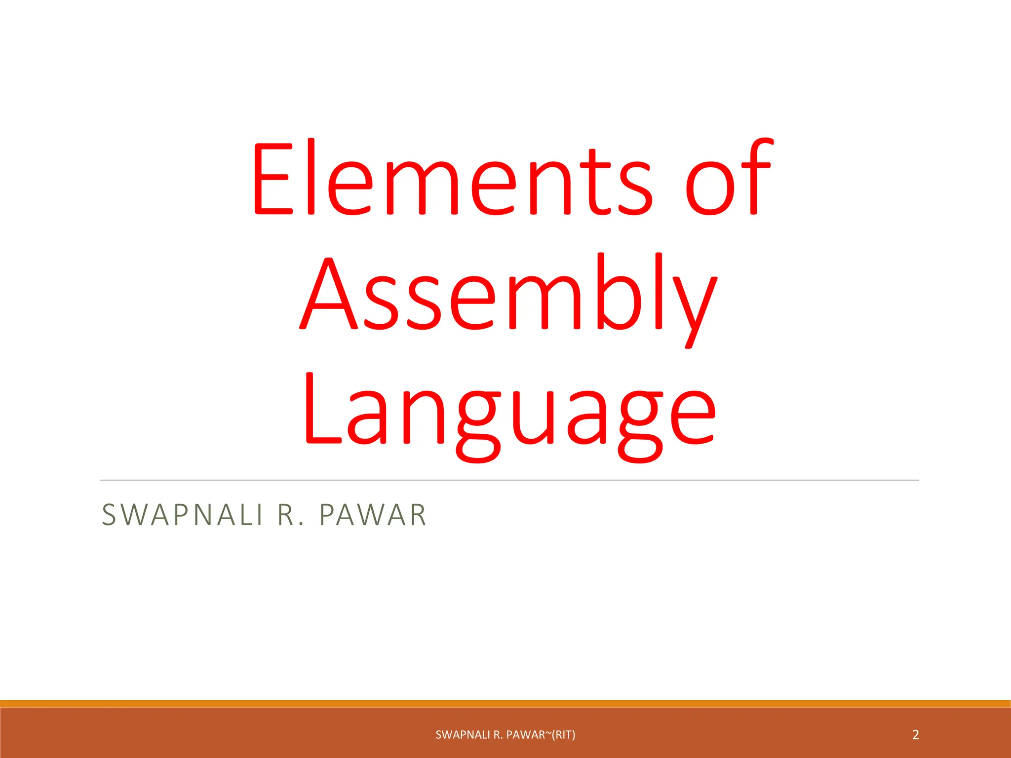 5.Elements of Assembly Language in System Software.pdf image.
