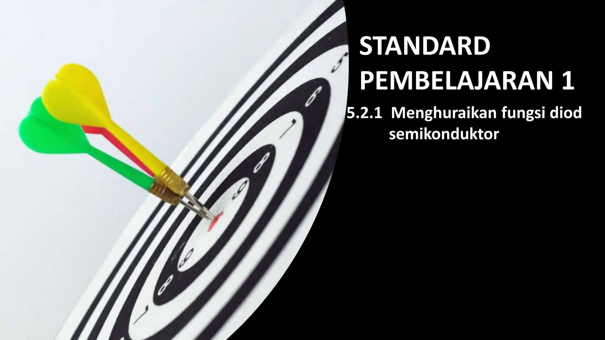STANDARD
PEMBELAJARAN 1
5.2.1 Menghuraikan fungsi diod
semikonduktor
 