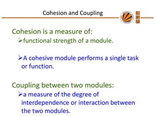 Module Cohesion 5.Software Design.ppt it is for software eng students | PPT