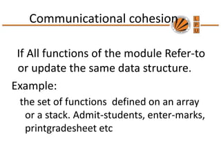 Function Cohesion Software Design 5.Software Design.ppt it is for software eng students | PPT