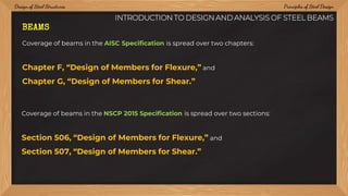 5.1 Introduction to Beams, steel designs | PDF