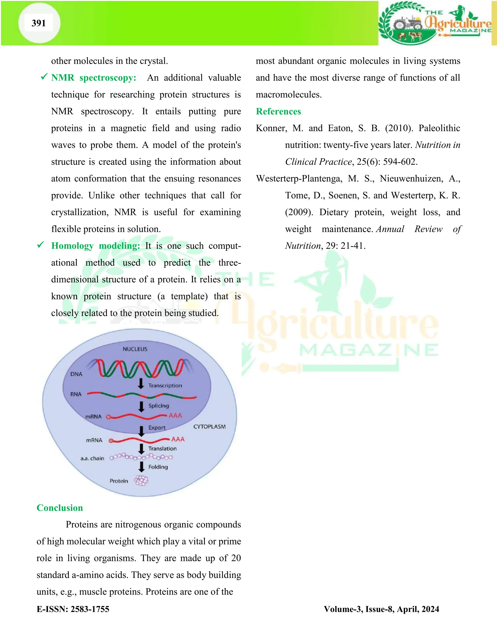 Protein: Structure and Function (The Agricultural Magazine) | PDF