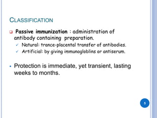 Immunization Classification Pdf 5. Immunization mine................pptx