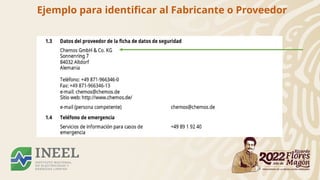 Ejemplo para identificar al Fabricante o Proveedor
 