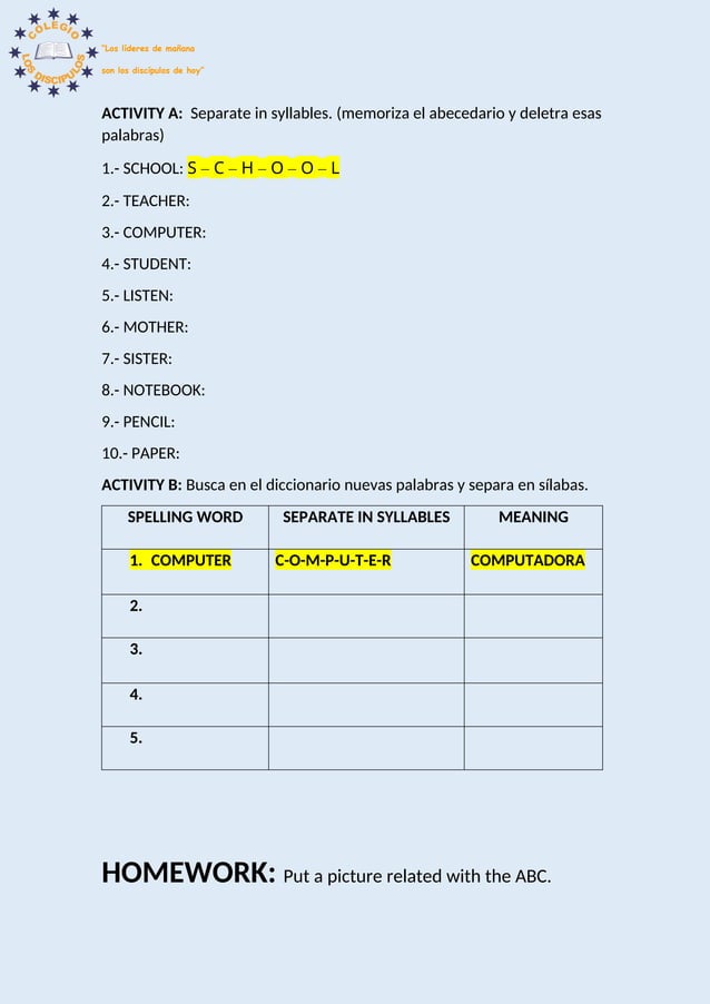 THE ALPHABET ABC HOW TO PRONOUNCE THE WORDS PDF